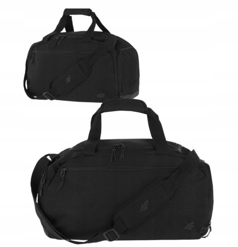 4F TORBA SPORTOWA TRENINGOWA NA SIŁOWNIE 10L CZARNA Z KIESZENIĄ NA BUTY