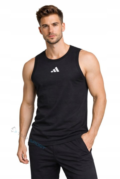 ADIDAS MĘSKA KOSZULKA TRENINGOWA NA RAMIĄCZKACH 100% BAWEŁNA / roz. XL