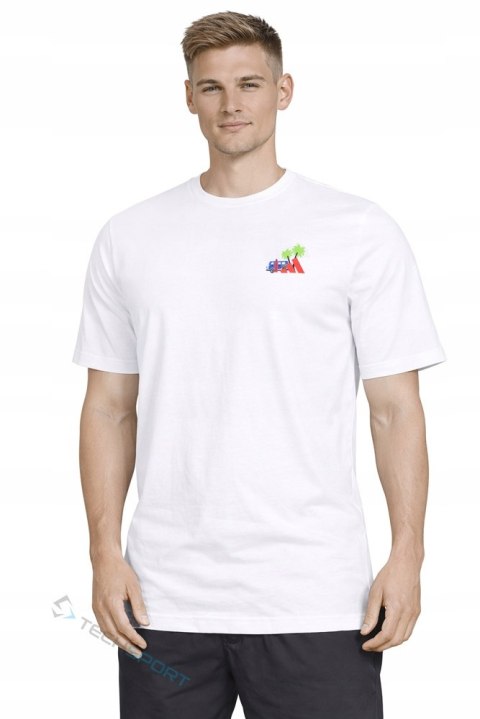 ADIDAS WYGODNA KOSZULKA MĘSKA T-SHIRT Z GRAFIKĄ WAKACYJNĄ 100% BAWEŁNA 4XL
