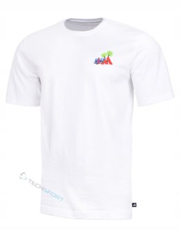 ADIDAS WYGODNA MĘSKA BAWEŁNIANA KOSZULKA Z MAŁYM LOGIEM NA PIERSI / XL