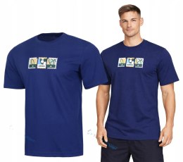 ADIDAS WYGODNA MĘSKA KOSZULKA BAWEŁNIANA Z GRAFIKĄ NA PIERSI / rozm. XL