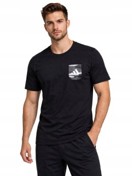 ADIDAS WYGODNA MĘSKA KOSZULKA BAWEŁNIANA Z KIESZONKĄ NA PIERSI / rozm. XL