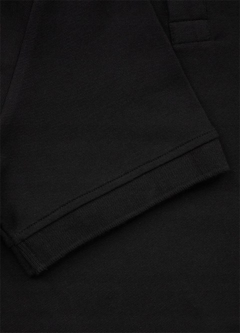 PITBULL ELEGANCKA MĘSKA KOSZULKA POLO Z MAŁYM LOGIEM CZARNA / roz. 3XL