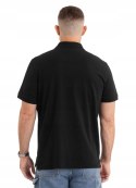 PITBULL ELEGANCKA MĘSKA KOSZULKA POLO Z MAŁYM LOGIEM CZARNA / roz. XL