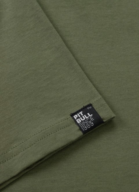 PITBULL KOSZULKA MĘSKA T-SHIRT SMALL LOGO 100% BAWEŁNA KLASYCZNA OLIWKA M