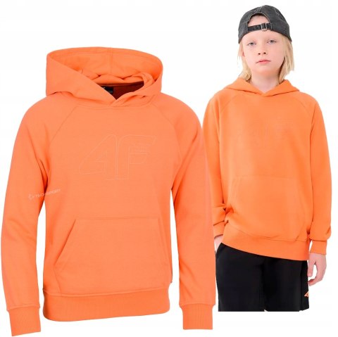 4F CHŁOPIĘCA JUNIORSKA BLUZA KANGURKA Z KAPTUREM / rozm 146