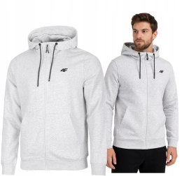 4F MĘSKA BLUZA Z KAPTUREM BAWEŁNA ROZPINANA / rozm XXXXXL 5XL