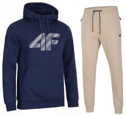 4F MĘSKI DRES BAWEŁNA KOMPLET BLUZA KANGURKA SPODNIE / rozm XXXXL 4XL