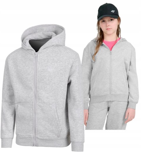 4F OCIEPLANA DZIEWCZĘCA BLUZA ROZPINANA Z KAPTUREM / rozm 140