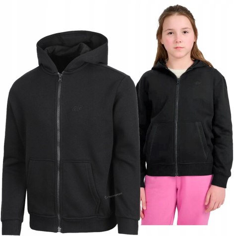 4F OCIEPLANA DZIEWCZĘCA BLUZA ROZPINANA Z KAPTUREM / rozm 158