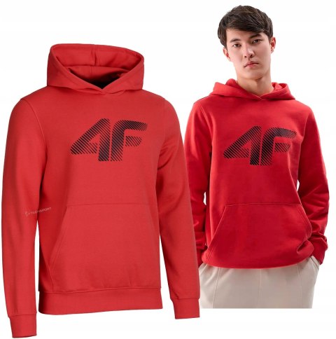 4F OCIEPLANA MĘSKA BLUZA DRESOWA Z KAPTUREM KANGURKA / rozm XL