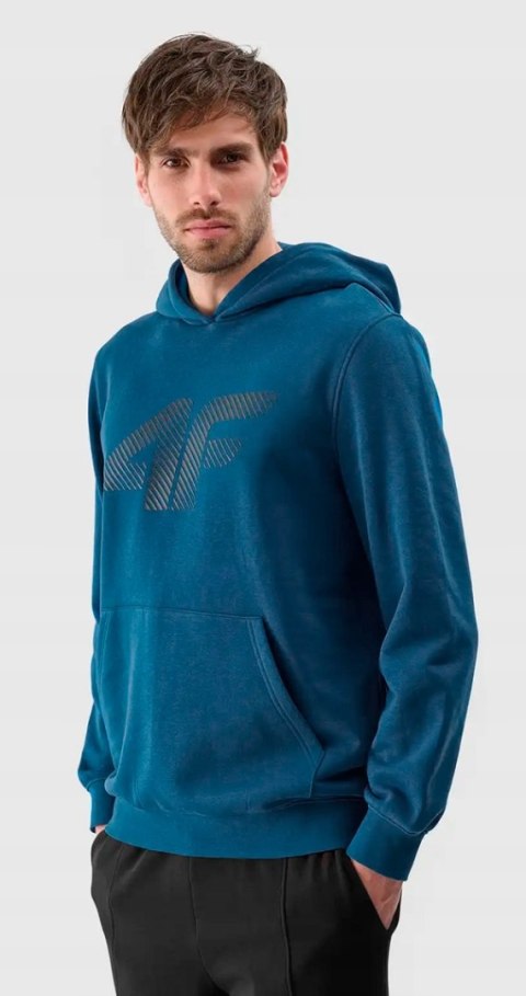 4F OCIEPLANA MĘSKA BLUZA DRESOWA Z KAPTUREM KANGURKA / rozm M