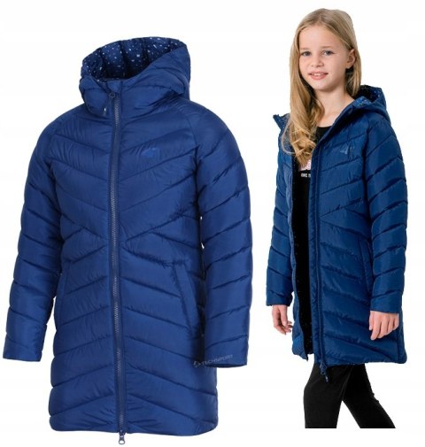 4F DZIEWCZĘCY PŁASZCZ PUCHOWY KURTKA PUCHOWA / 152