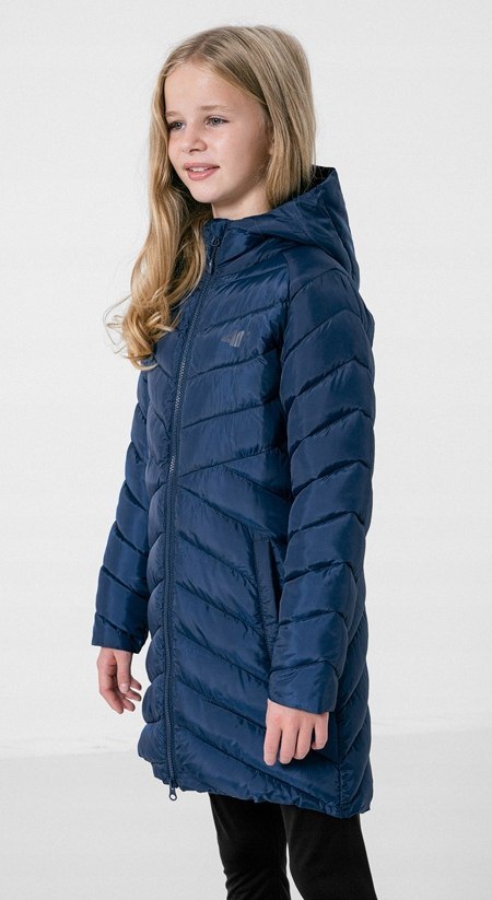 4F DZIEWCZĘCY PŁASZCZ PUCHOWY KURTKA PUCHOWA / 152