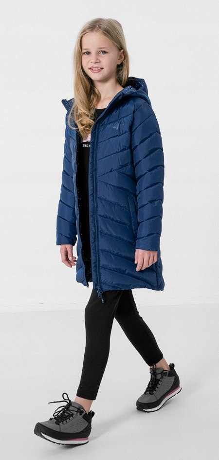 4F DZIEWCZĘCY PŁASZCZ PUCHOWY KURTKA PUCHOWA / 152