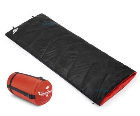 4F CIEPŁY ŚPIWÓR TURYSTYCZNY KEMPINGOWY 75x190cm DO -8st CZARNY