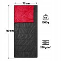 4F CIEPŁY ŚPIWÓR TURYSTYCZNY KEMPINGOWY 75x190cm DO -8st CZARNY