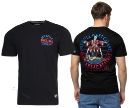 PITBULL KOSZULKA MĘSKA BAWEŁNIANA Z GRAFIKĄ NA PLECACH CZARNA / roz. 3XL