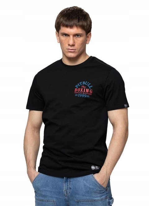 PITBULL KOSZULKA MĘSKA BAWEŁNIANA Z GRAFIKĄ NA PLECACH CZARNA / roz. 3XL