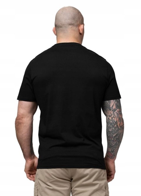 PITBULL MĘSKA BAWEŁNIANA KOSZULKA T-SHIRT Z DUŻYM LOGIEM CZARNY / M