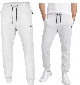 4F MĘSKIE SPODNIE DRESOWE JOGGERY BAWEŁNA ZAMYKANE KIESZENIE / XXXXL 4XL