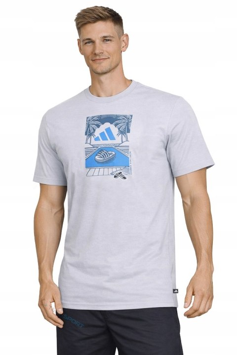 ADIDAS WYGODNA MĘSKA KOSZULKA T-SHIRT 100% BAWEŁNA Z GRAFIKĄ / roz. 4XL