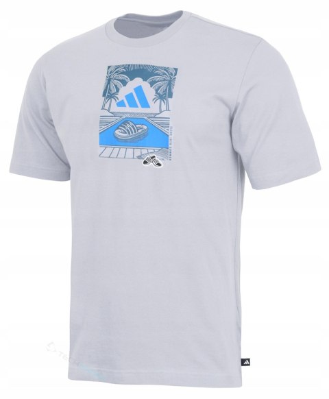 ADIDAS WYGODNA MĘSKA KOSZULKA T-SHIRT 100% BAWEŁNA Z GRAFIKĄ / roz. M