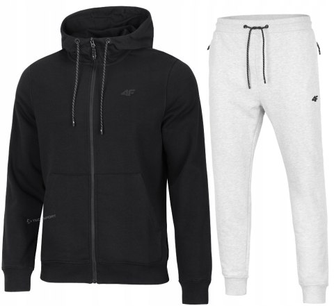 4F MĘSKI DRES BAWEŁNA KOMPLET BLUZA ROZPINANA SPODNIE / rozm M