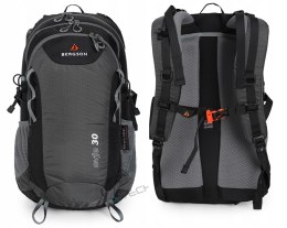 PLECAK BERGSON EVJE 30L | STYLOWY LEKKI FUNKCJONALNY PRZEWIEWNY | SZARY