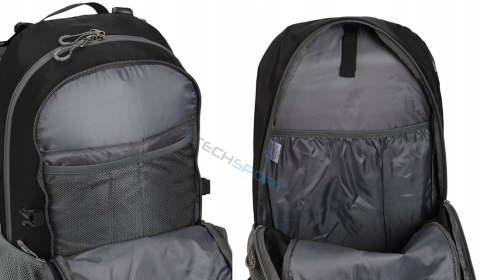 PLECAK BERGSON EVJE 30L | STYLOWY LEKKI FUNKCJONALNY PRZEWIEWNY | SZARY