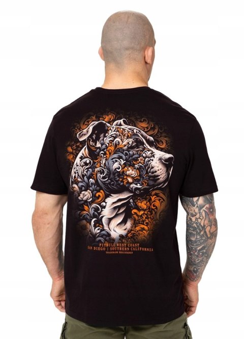 PITBULL MĘSKA KOSZULKA T-SHIRT 100% BAWEŁNA Z GRAFIKĄ NA PLECACH / roz. L