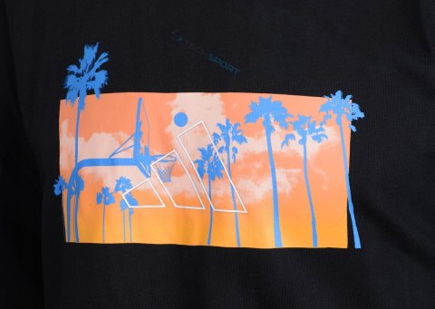 ADIDAS WYGODNA KOSZULKA MĘSKA BAWEŁNIANA T-SHIRT Z WAKACYJNĄ GRAFIKĄ / XL