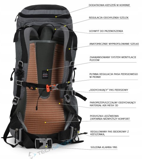 POJEMNY PLECAK TREKKINGOWY BERGSON MAGNOR 40L