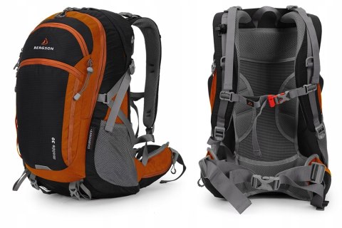 PLECAK SPORTOWY BERGSON MOLDE 30L | LEKKI ODDYCHAJĄCY | CZARNO-POMARAŃCZOWY