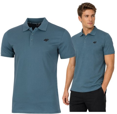 4F MĘSKA KOSZULKA POLO POLÓWKA BAWEŁNA / rozm XXXXL 4XL