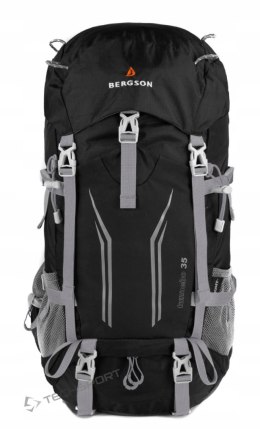 BERGSON TUNNEBO 35L - LEKKI PLECAK TREKKINGOWY, ODDYCHAJĄCY | CZARNY