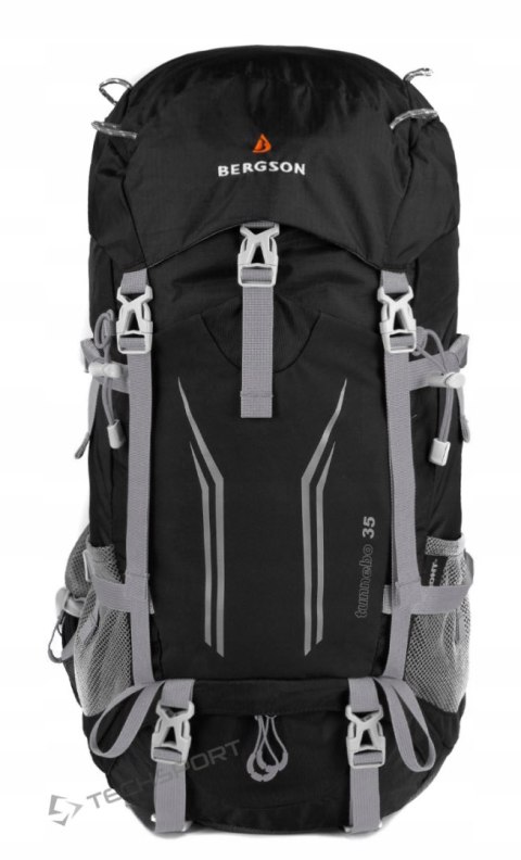 BERGSON TUNNEBO 35L - LEKKI PLECAK TREKKINGOWY, ODDYCHAJĄCY | CZARNY