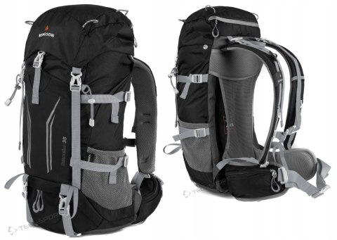 BERGSON TUNNEBO 35L - LEKKI PLECAK TREKKINGOWY, ODDYCHAJĄCY | CZARNY