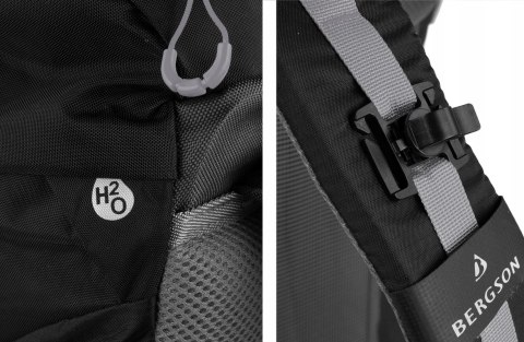 BERGSON TUNNEBO 35L - LEKKI PLECAK TREKKINGOWY, ODDYCHAJĄCY | CZARNY