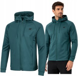 4F MĘSKA SPORTOWA BLUZA Z KAPTUREM ROZPINANA TERMOAKTYWNA / rozm XXXL 3XL