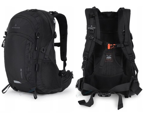 WYGODNY WENTYLOWANY PLECAK MIEJSKI Z POKROWCEM BERGSON MOLDE 30L BLACK