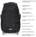 WYGODNY WENTYLOWANY PLECAK MIEJSKI Z POKROWCEM BERGSON MOLDE 30L BLACK