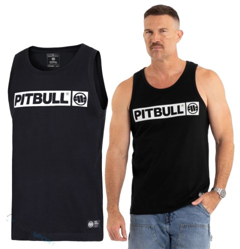 PITBULL MĘSKA KOSZULKA NA RAMIĄCZKACH BAWEŁNIANA Z DUŻYM LOGIEM / roz. XXL