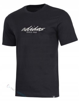 ADIDAS WYGODNA KOSZULKA MĘSKA T-SHIRT 100% BAWEŁNA Z NAPISEM / roz. L