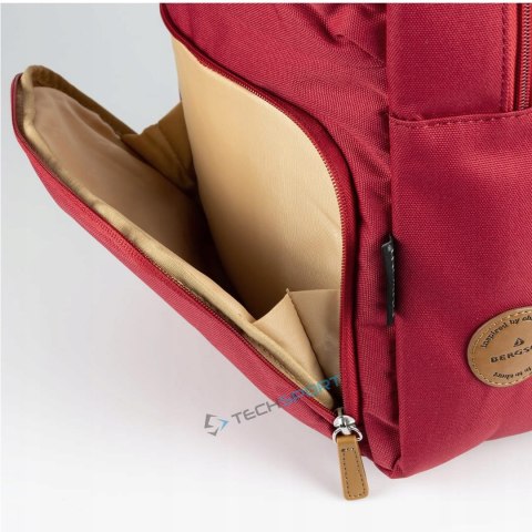 ELEGANCKI PLECAK BERGSON CITYPULSE | Z MIEJSCEM NA LAPTOPA | 14L | CZERWONY