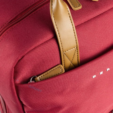 ELEGANCKI PLECAK BERGSON CITYPULSE | Z MIEJSCEM NA LAPTOPA | 14L | CZERWONY