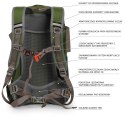 WENTYLOWANY PLECAK MIEJSKI BERGSON ARENDAL 25L | USZTYWNIANE PLECY | OLIWKA