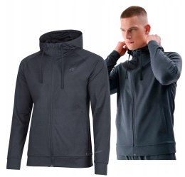 4F MĘSKA SPORTOWA BLUZA Z KAPTUREM ROZPINANA TERMOAKTYWNA / rozm XXL