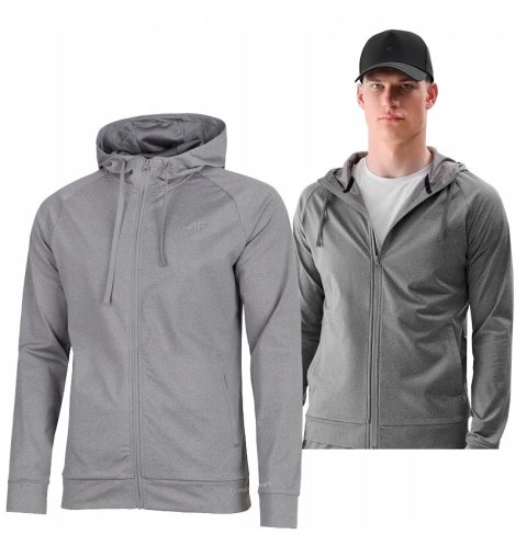 4F MĘSKA SPORTOWA BLUZA Z KAPTUREM ROZPINANA TERMOAKTYWNA / rozm XL