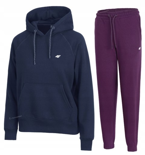 4F DAMSKI DRES BAWEŁNA KOMPLET BLUZA KANGURKA SPODNIE / rozm S